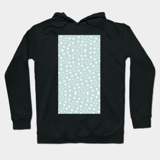 Delicatulip | Floral Pattern | Light Blue and White Hoodie